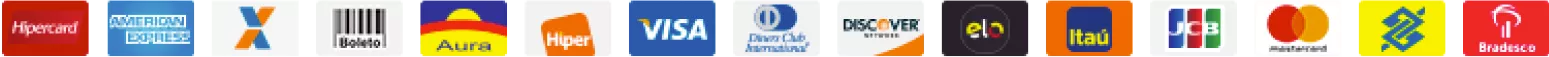 Pagamentos aceitos pela nossa plataforma